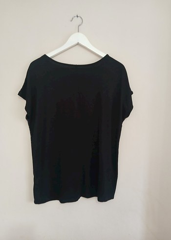 Siyah Kadın Kısa Kollu Bluz 44 46 beden - Görsel 3