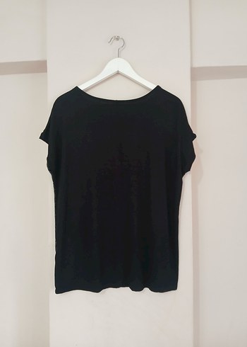 Siyah Kadın Kısa Kollu Bluz 44 46 beden - Görsel 8