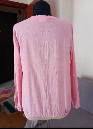 Pudra pembesi bluz 38 beden  - Görsel 6