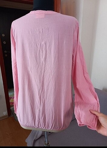 Pudra pembesi bluz 38 beden  - Görsel 14