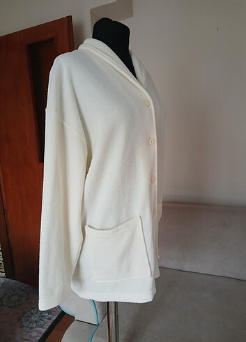 Kırık Beyaz Polarlı Hırka  S Beden - Görsel 10