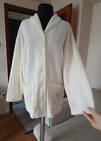 Kırık Beyaz Polarlı Hırka  S Beden - Görsel 12