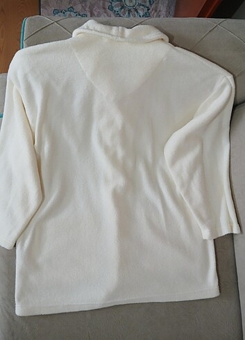 Kırık Beyaz Polarlı Hırka  S Beden - Görsel 14