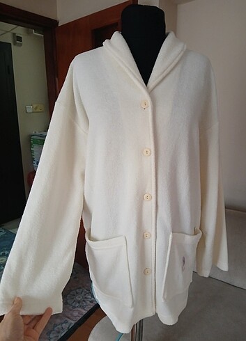 Kırık Beyaz Polarlı Hırka  S Beden - Görsel 15