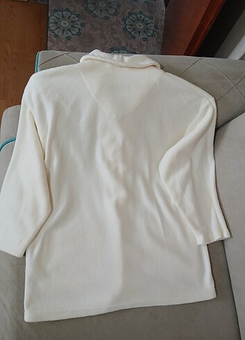 Kırık Beyaz Polarlı Hırka  S Beden - Görsel 17