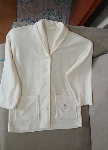 Kırık Beyaz Polarlı Hırka  S Beden - Görsel 19