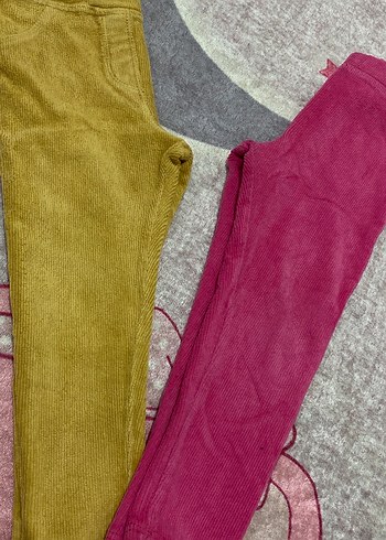 Kız Çocuk Renkli Elastik Tayt - Görsel 2