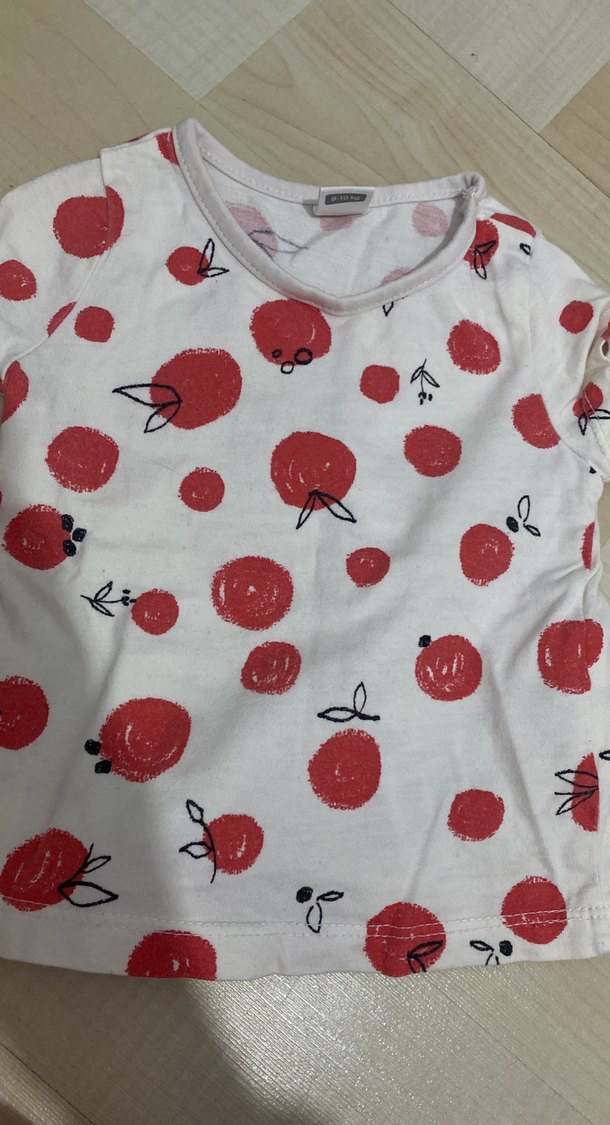 Beyaz Kız Çocuk Baskılı Kısa Kollu Tişört - Görsel 2