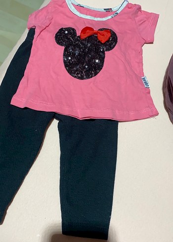 Kız Bebek Pembe Kısa Kollu Takım