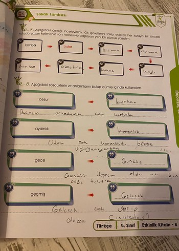 Doğa Koleji 4. Sınıf Etkinlik Kitabı - Görsel 4