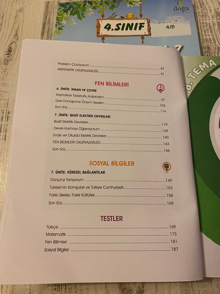 Doğa Koleji 4. Sınıf Etkinlik Kitabı - Görsel 3