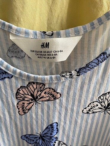 6 Yaş Beden sarı Renk H&M elbise 6-7 yaş