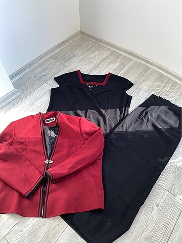 Kadın etek ceket içlik takım - Görsel 4