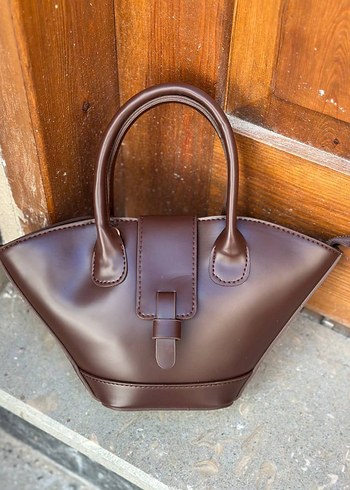 Kahverengi Deri Kadın Çanta - Görsel 3