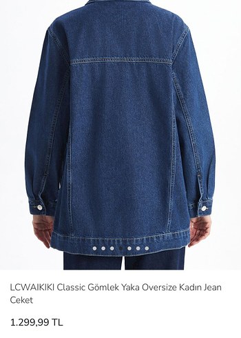 Diğer Oversize Kadın Jean Ceket