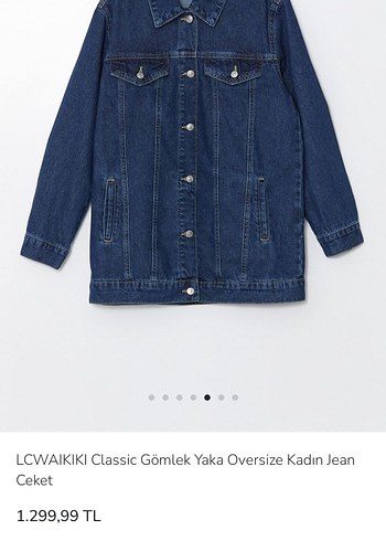 Oversize Kadın Jean Ceket