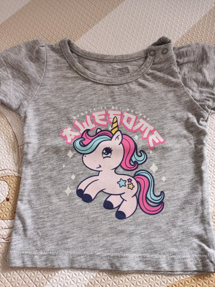 Kız Çocuk Baskılı Kısa Kollu 3 lü Tişört - Görsel 3