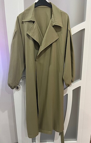 Haki Renk Oversize Trençkot