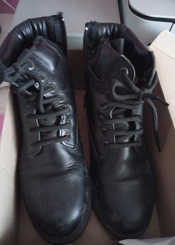 Tokalı Siyah Deri Biker Stiletto Bot - Görsel 3