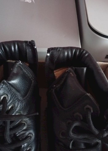 Tokalı Siyah Deri Biker Stiletto Bot - Görsel 2