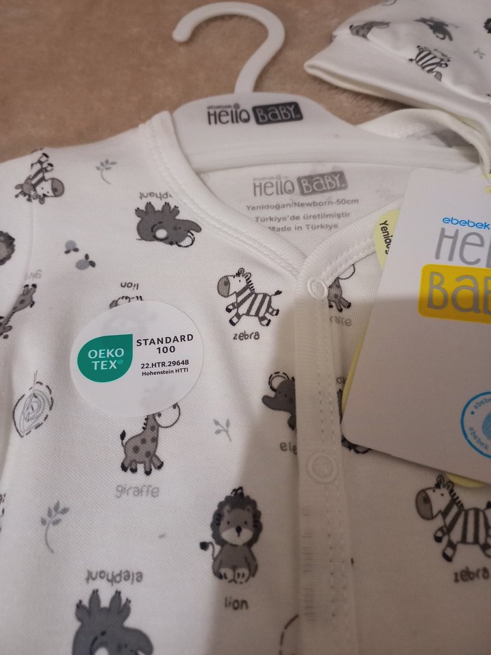 Uzun Kollu yenidoğan Baskılı Bebek Tulumları - Görsel 3