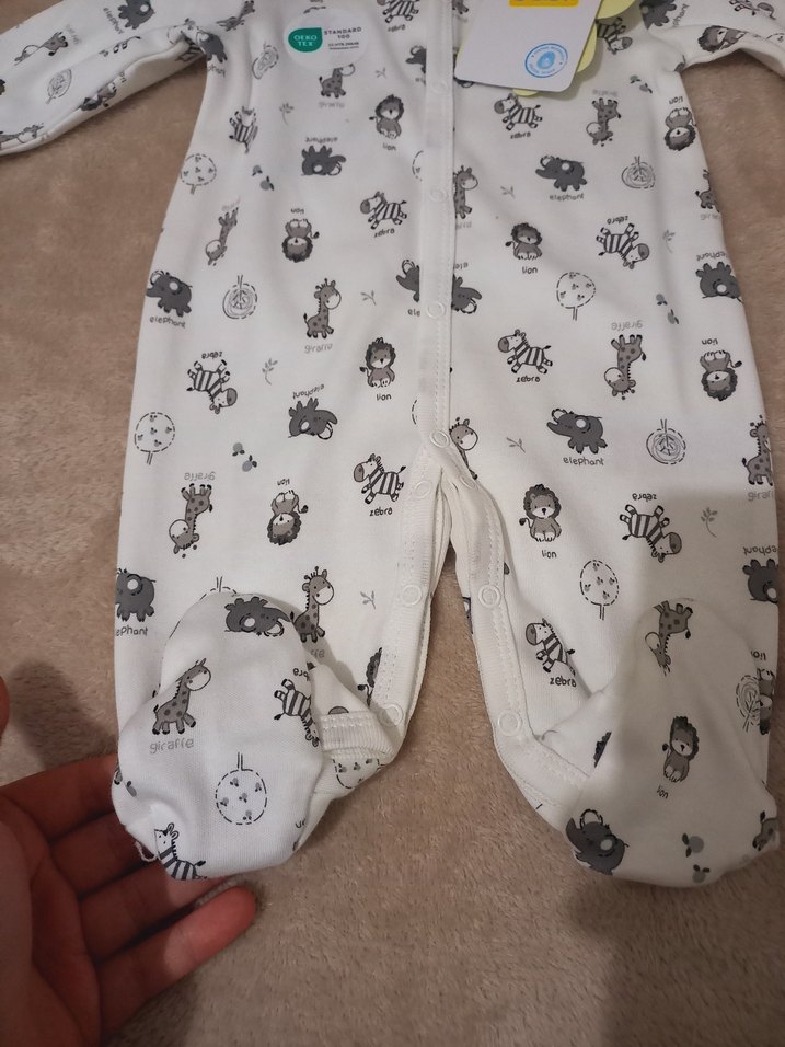 Uzun Kollu yenidoğan Baskılı Bebek Tulumları - Görsel 4