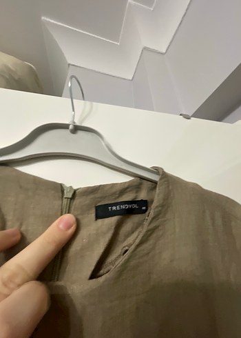 Bej Uzun Keten tulum Salaş Kesim - Görsel 4