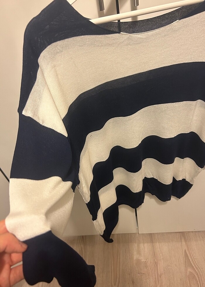 Uzun kollu çizgili triko (L beden) - Görsel 2