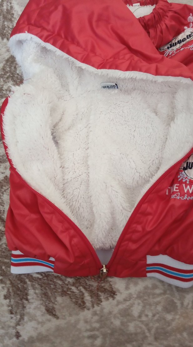 Kız Bebek Kapüşonlu Kırmızı Kaydırmaz Tulum - Görsel 5