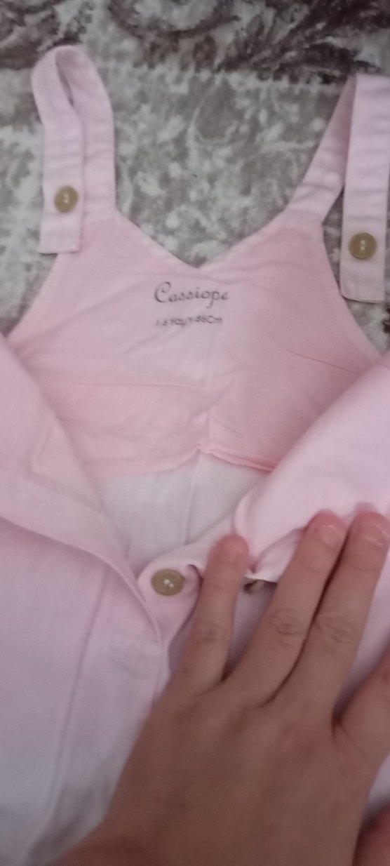 Kız Çocuk Beyaz Kısa Kollu Pamuklu Gömlek - Görsel 3