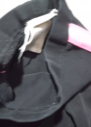 Kız Çocuk Siyah Pembe Yan Şeritli Tayt - Görsel 3