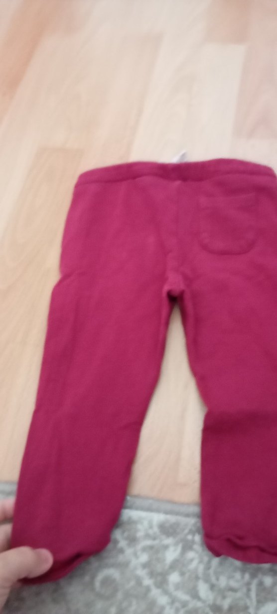 Bordo Kız Çocuk Volanlı Rahat Tayt - Görsel 3