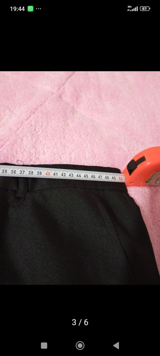 Siyah Kemerli Erkek kumaş Pantolonu - Görsel 3