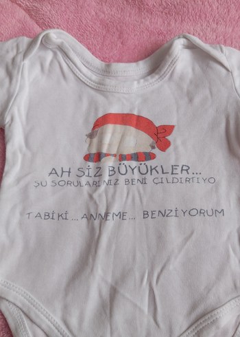 Beyaz Kısa Kollu Baskılı Bebek Body - Görsel 2