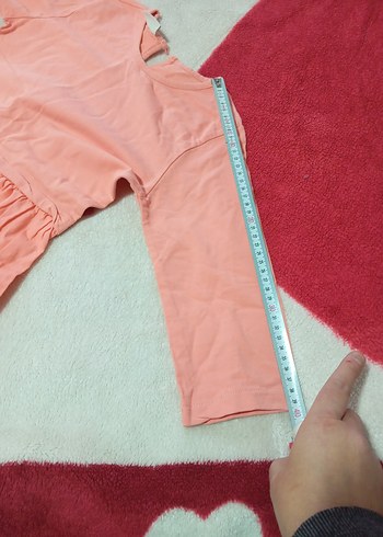 Düğmeli turuncu LCW Kız Elbisesi - Görsel 4