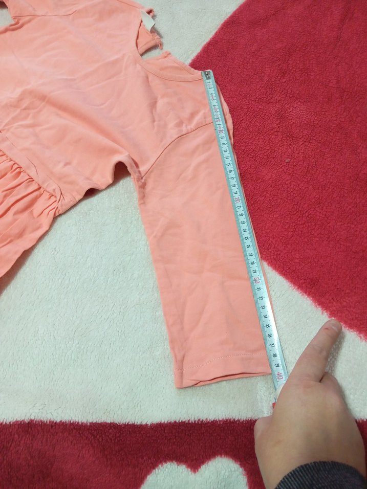 Düğmeli turuncu LCW Kız Elbisesi - Görsel 4