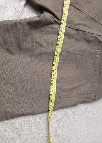 Erkek Kahverengi Bol Kesim Kot Pantolon - Görsel 5