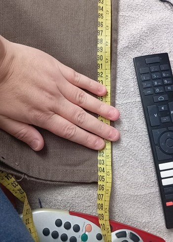 Erkek Kahverengi Bol Kesim Kot Pantolon - Görsel 8