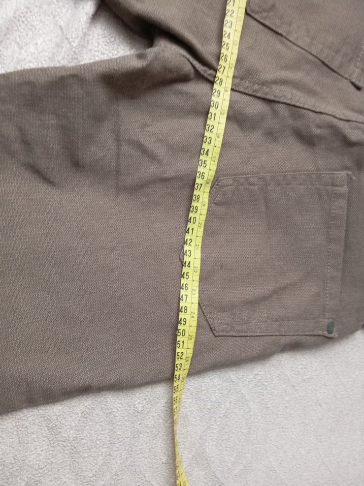 Erkek Kahverengi Bol Kesim Kot Pantolon - Görsel 5