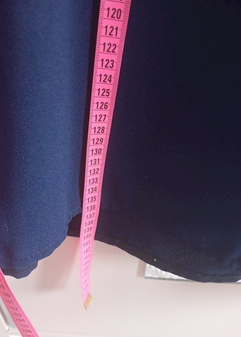 Mavi Uzun Kollu  Kadın abiyeElbise - Görsel 5