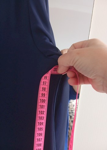 Mavi Uzun Kollu  Kadın abiyeElbise - Görsel 4