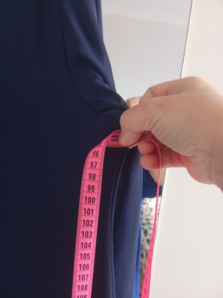 Mavi Uzun Kollu  Kadın abiyeElbise - Görsel 4