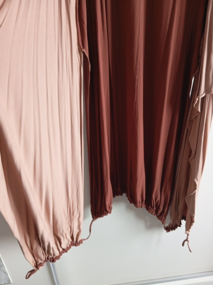 Kahverengi Boğazlı yelekli elbise - Görsel 5