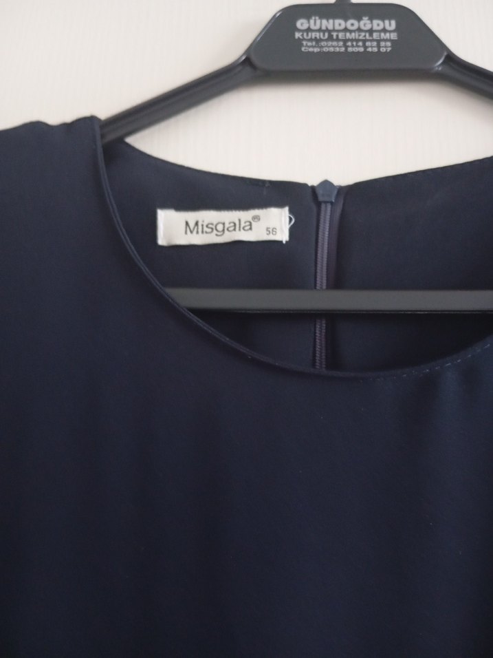 Nakışlı Lacivert Uzun Kollu abiye Elbise - Görsel 4