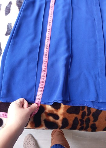 Uzun Kollu Mavi Kadın Tunik - Görsel 5