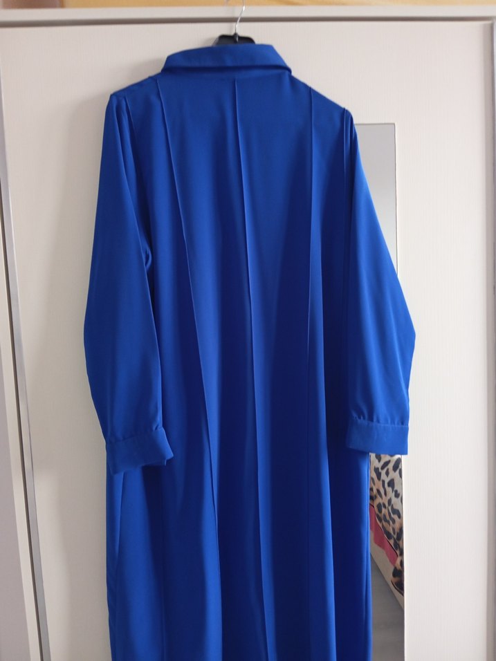 Uzun Kollu Mavi Kadın Tunik - Görsel 3