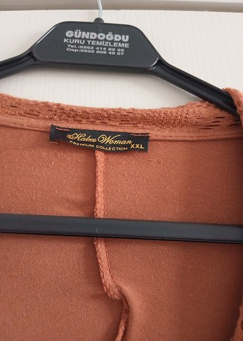 Düğmeli V Yakalı Uzun Bej Bohem Elbise - Görsel 3