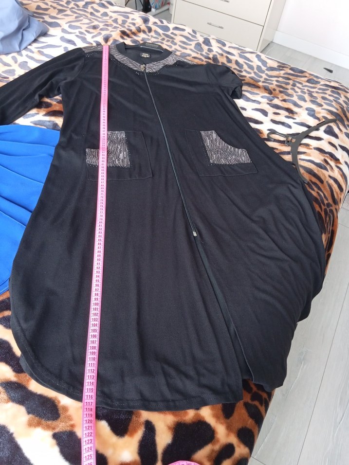 Siyah Nakışlı Uzun Kollu Gotic Kadın Elbise kap - Görsel 4