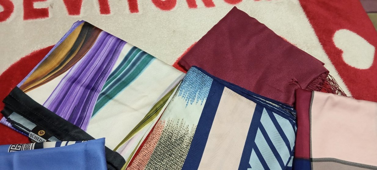 Bohem Çok Renkli Kadın eşarp şal - Görsel 2