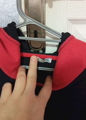 Koyu Kırmızı Kapüşonlu Erkek Sweatshirt - Görsel 3